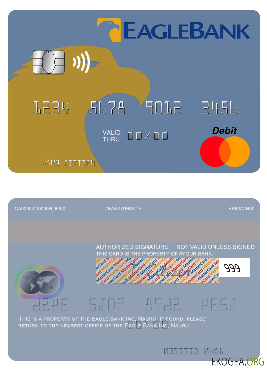 Carte Mastercard Nauru Eagle Bank Inc.